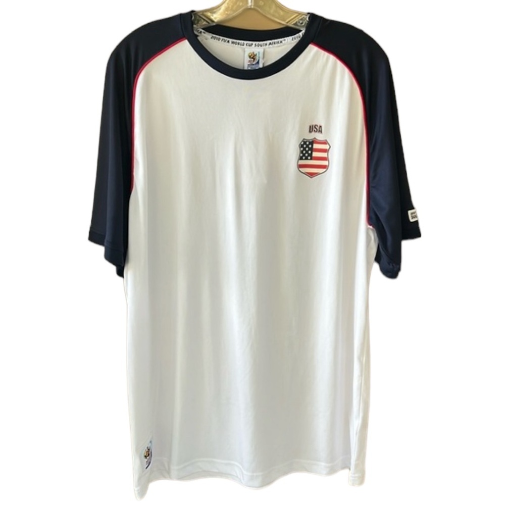 USA White and Navy Men's Soccer Jersey